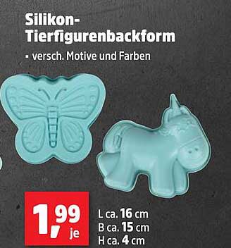 Silikon-Tierfigurenbackform - verschiedene Motive und Farben