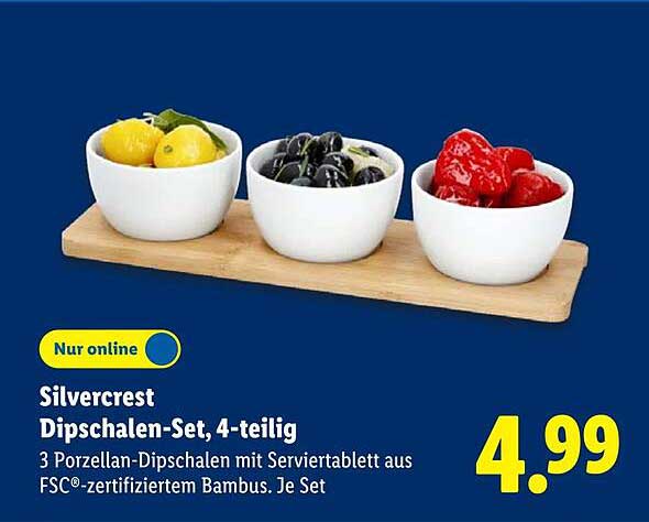Silvercrest Dipschalen-Set, 4-teilig