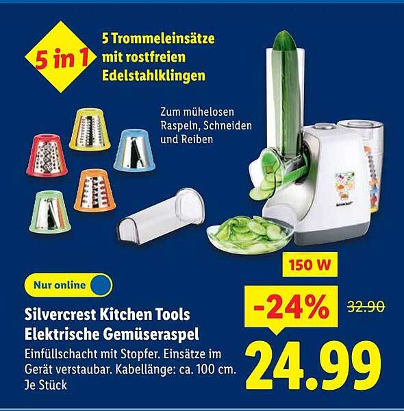 Silvercrest Kitchen Tools Elektrische Gemüsereibe