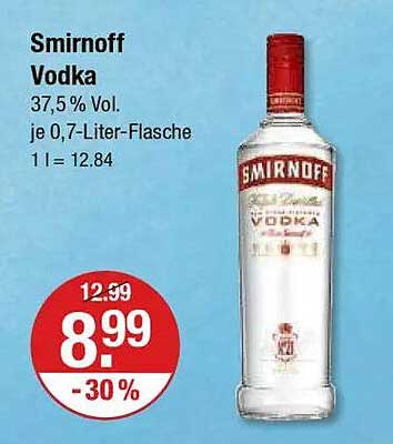 Smirnoff Vodka 0,7-Liter-Flasche - jetzt zum Sonderpreis!