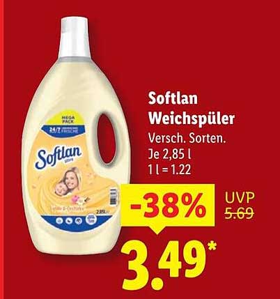 Softlan Weichspüler Versch. Sorten 2,8l