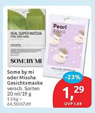 Some by mi oder Missha Gesichtsmasken - verschiedene Sorten