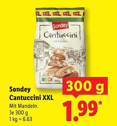 Sondey Cantuccini XXL mit Mandeln - 300 g