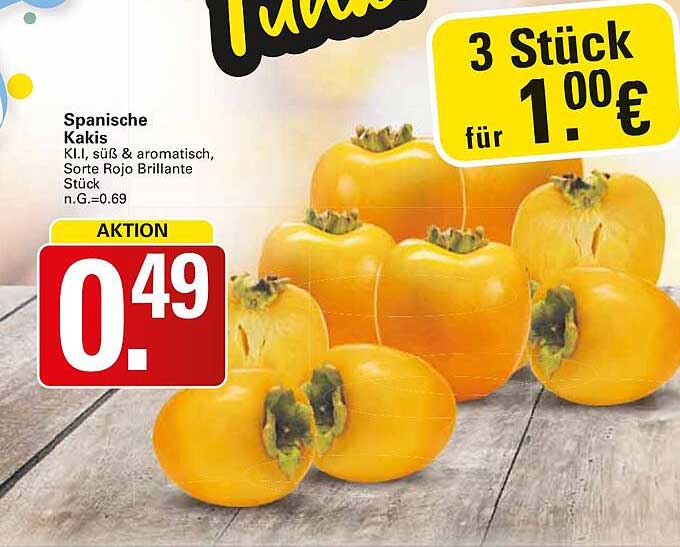 Spanische Kakis – K.I.1, süß & aromatisch, Sorte Rojo Brillante