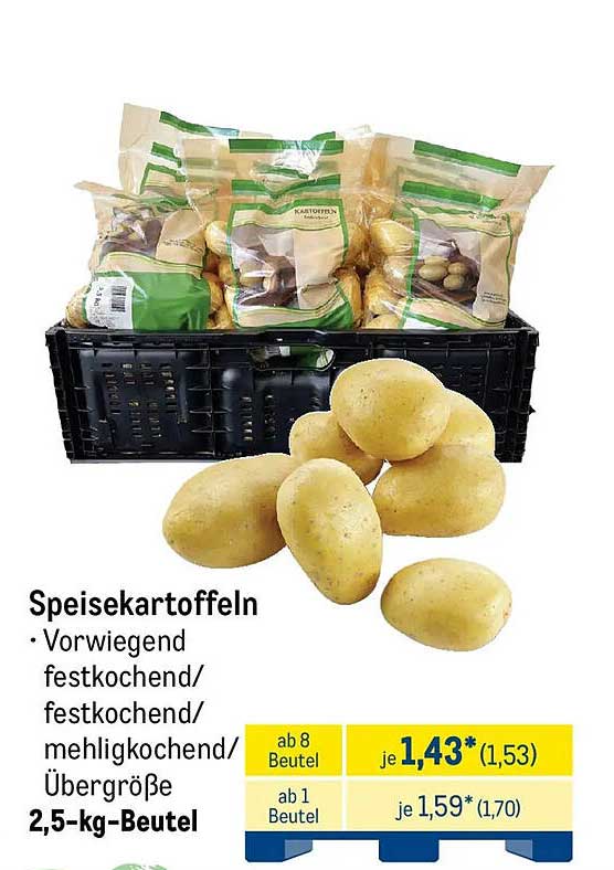 Speisekartoffeln - Vorwiegend festkochend, 2,5-kg-Beutel