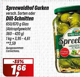 Spreewaldhof Gurken - verschiedene Sorten oder Dill-Schnitten