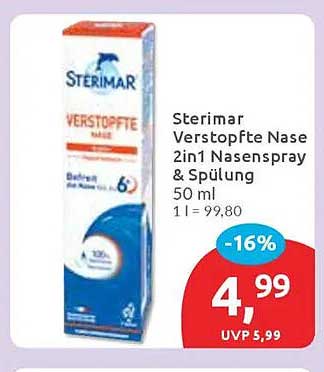 Sterimar Verstoppte Nase 2in1 Nasenspray & Spülung 50 ml