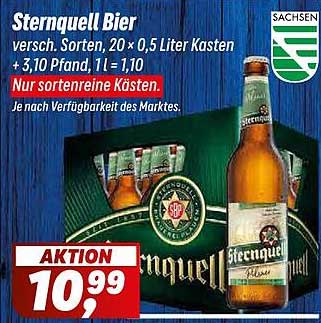 Sternquell Bier 20 × 0,5 Liter Kasten