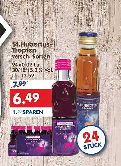 St.Hubertus-Tropfen verschiedene Sorten