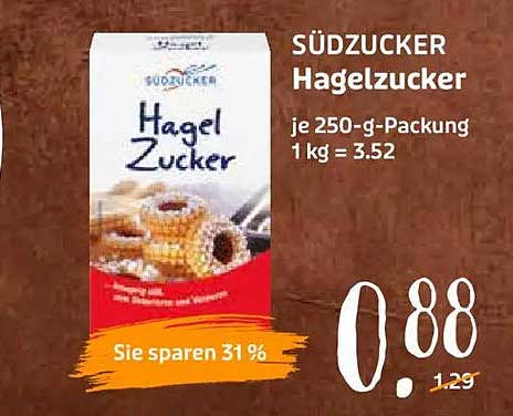 SÜDZUCKER Hagelzucker 250-g-Packung