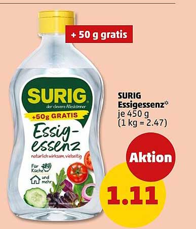 SURIG Essigessenz mit 50 g Gratis – Aktion vom 10.11.2025 bis 15.11.2025