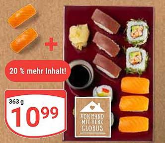 Sushi-Set mit 20 % mehr Inhalt