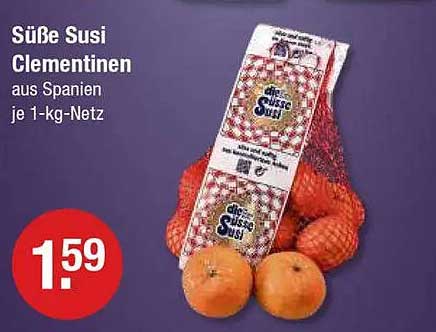 Süße Susi Clementinen aus Spanien je 1-kg-Netz