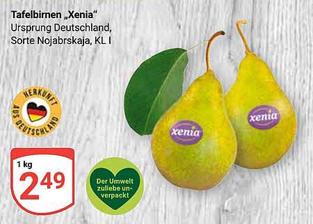Tafelbirnen „Xenia“ – 1 kg für nur 2,49 €
