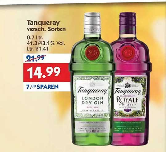 Tanqueray London Dry Gin 0.7 Ltr.