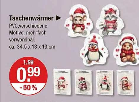 Taschenwärmer - verschiedene Motive, mehrfach verwendbar