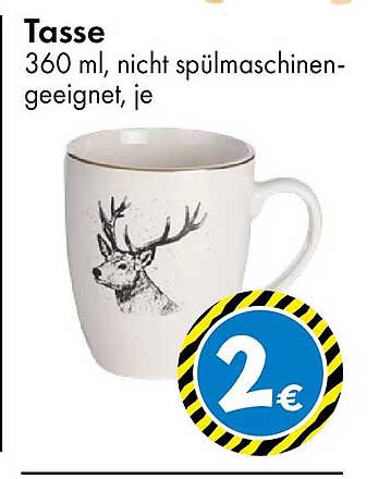 Tasse 360 ml, nicht spülmaschinengeeignet