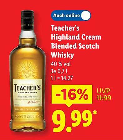 Teacher's Highland Cream Blended Scotch Whisky