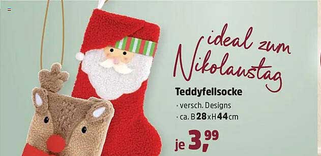 Teddyfellsocke - ideal zum Nikolaustag