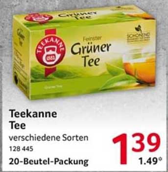 Teekanne Tee - Feinster Grüner Tee 20-Beutel-Packung