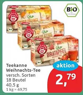 Teekanne Weihnachts-Tee – Verschiedene Sorten