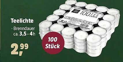 Teelichte – 100 Stück