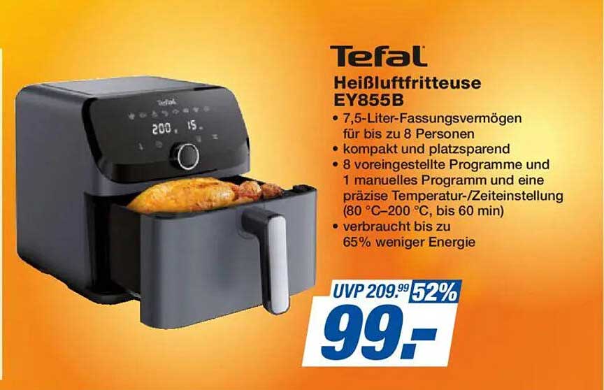 Tefal Heißluftfritteuse EY855B
