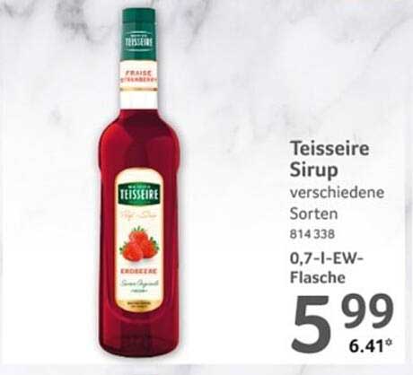 Teisseire Sirup verschiedene Sorten 0,7-l-EW-Flasche