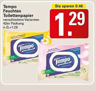 Tempo Feuchtes Toilettenpapier verschiedene Varianten 42er Packung