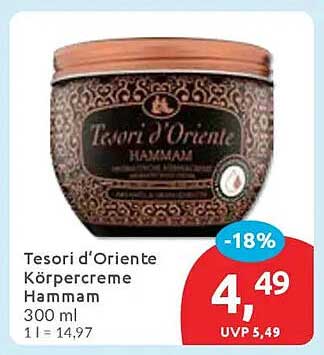 Tesori d’Oriente Körpercreme Hammam 300 ml
