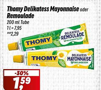 Thomy Delikatess Mayonnaise oder Remoulade 200 ml Tube