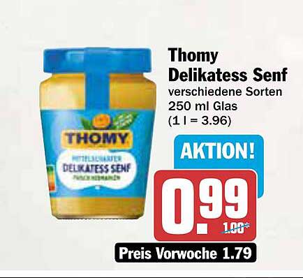 Thomy Delikatess Senf verschiedene Sorten 250 ml Glas