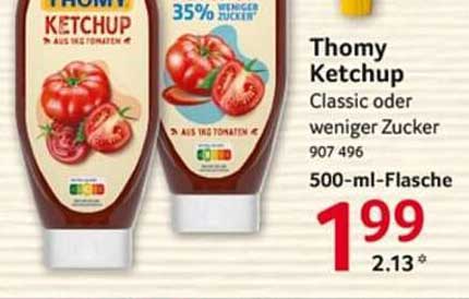 Thomy Ketchup Classic oder weniger Zucker 500-ml-Flasche