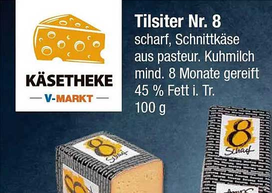 Tilsiter Nr. 8 - Schnittkäse aus pasteurisierter Kuhmilch