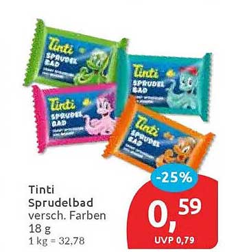 Tinti Sprudelbad in verschiedenen Farben