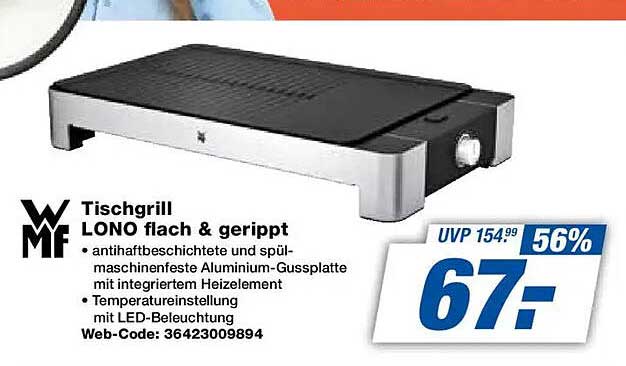 Tischgrill WMF LONO flach & gerippt
