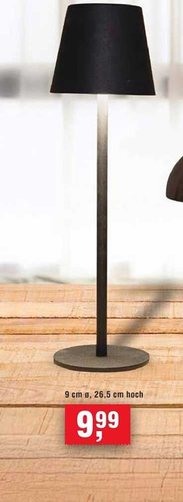 Tischlampe mit schwarzem Schirm und eleganter Basis