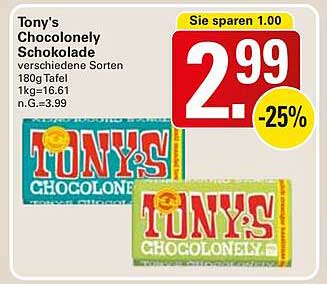 Tony's Chocolonely Schokolade verschiedene Sorten 180g Tafel