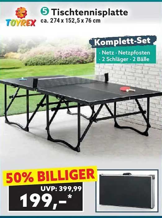 Toyrex Tischtennisplatte Komplett-Set