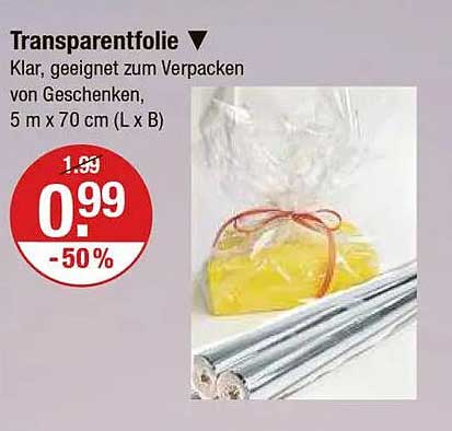 Transparentfolie 5 m x 70 cm – Jetzt zum Sonderpreis!