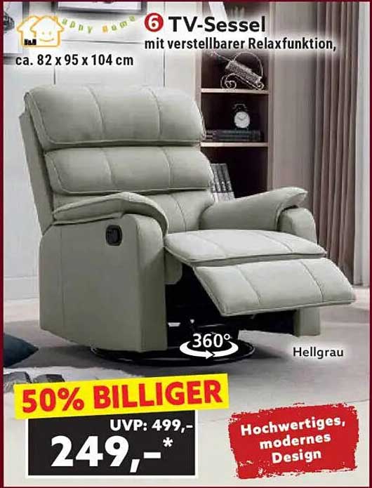 TV-Sessel mit verstellbarer Relaxfunktion