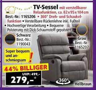 TV-Sessel mit verstellbarer Relaxfunktion