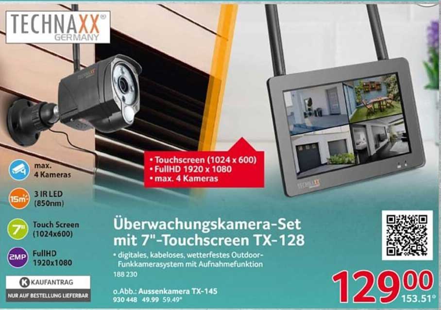 Überwachungskamera-Set mit 7''-Touchscreen TX-128
