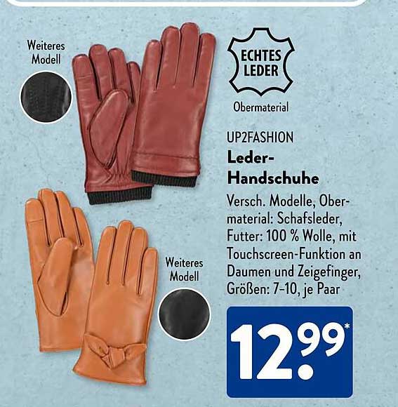 UP2FASHION Leder-Handschuhe
