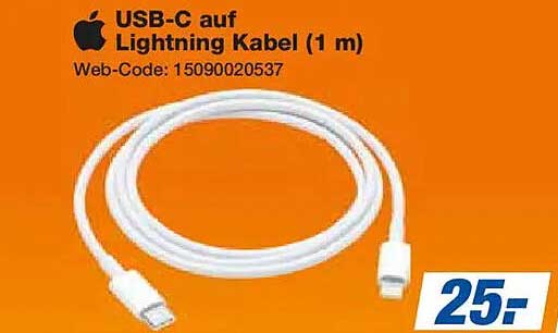 USB-C auf Apple Lightning Kabel (1 m)