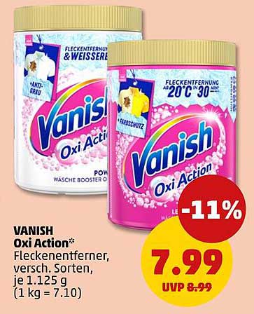 VANISH Oxi Action Fleckenentferner, verschiedene Sorten