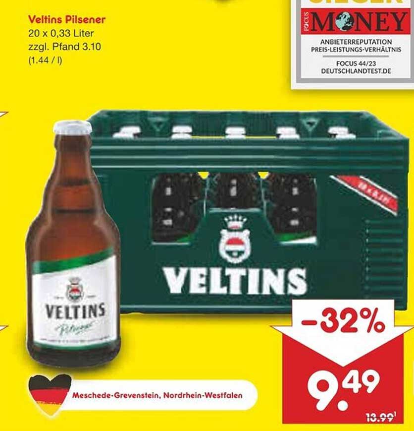 Veltins Pilsener 20 x 0,33 Liter
