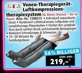 Venen-Therapiegerät Luftkompressions-therapiesystem für Beine (Venen) – für Zuhause