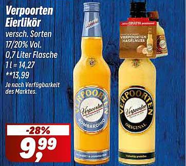 Verpoorten Eierlikör - verschiedene Sorten 0,7 Liter Flasche