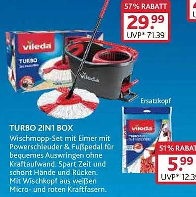 Vileda Turbo 2in1 Box - Wischmopp-Set
